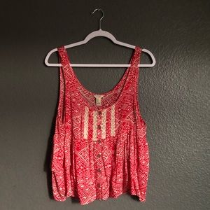 Red Forever 21 Crop Top